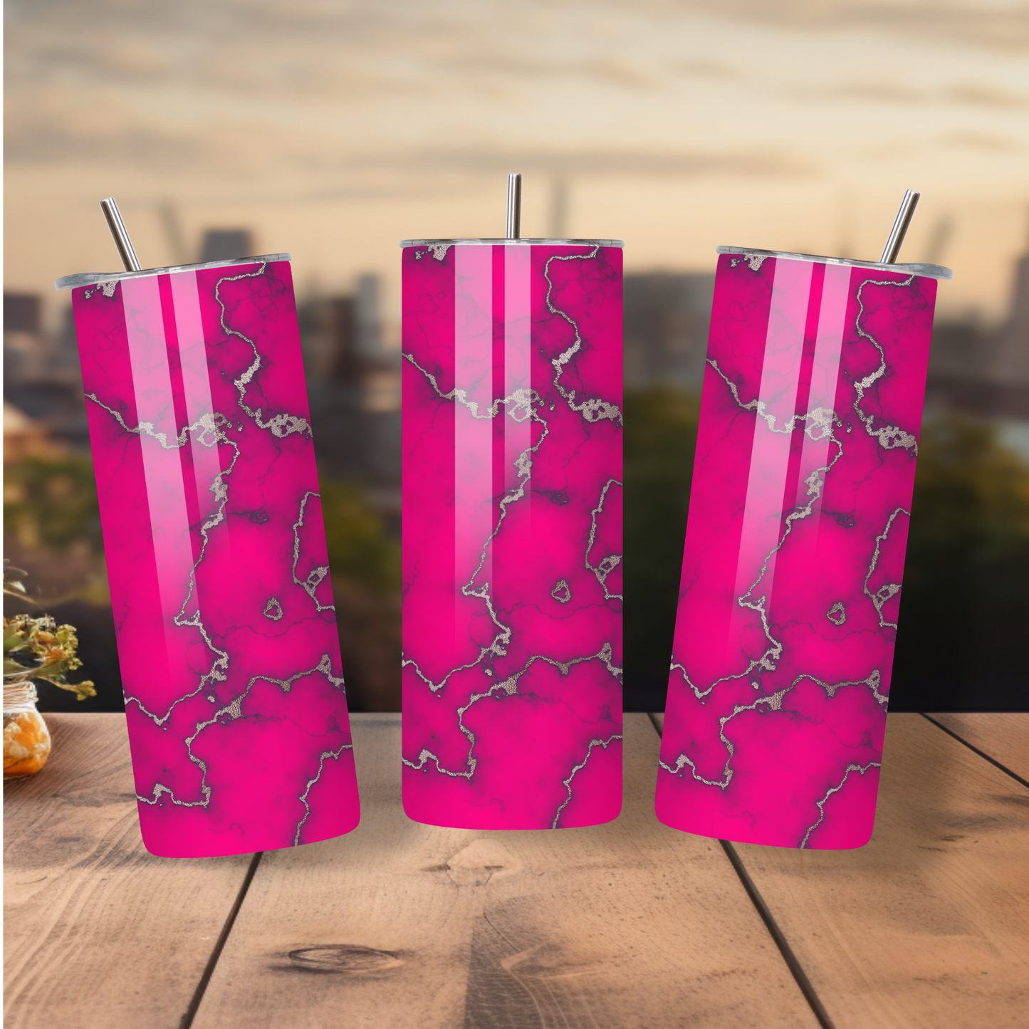 PINK MARBLE TUMBLER