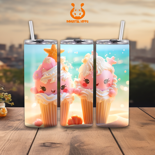 CUPCAKES ON THE BEACH TUMBLER