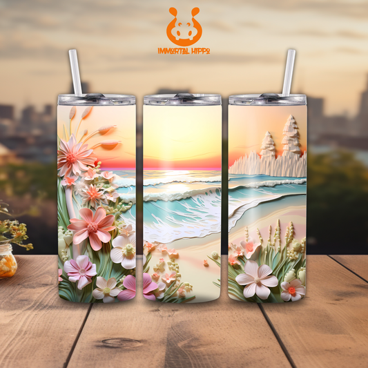 BEACH FLOWER TUMBLER