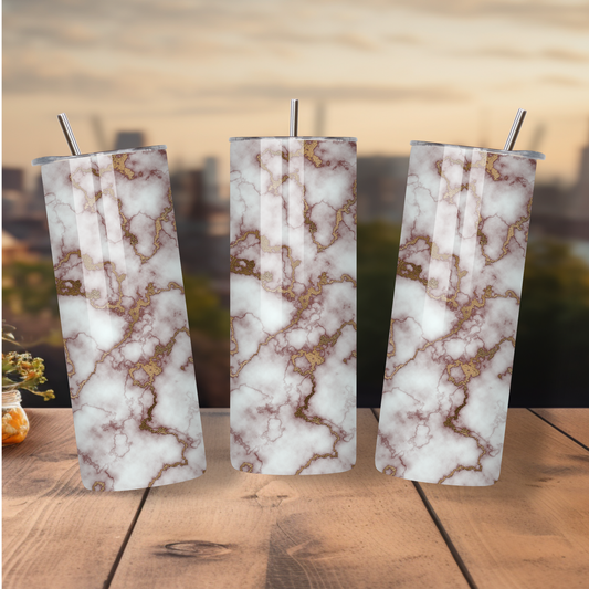 BROWN MARBLE TUMBLER