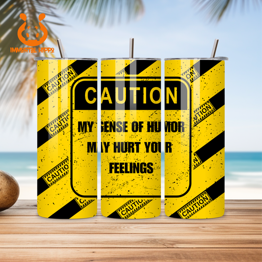 YELLOW CAUTION TUMBLER