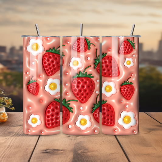 Strawberry Inflated Tumbler