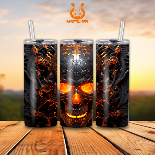 FIRE SKULL TUMBLER
