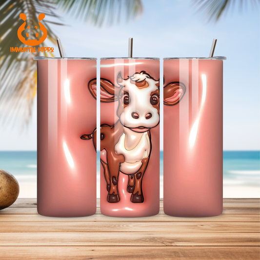 INFLATED COW TUMBLER