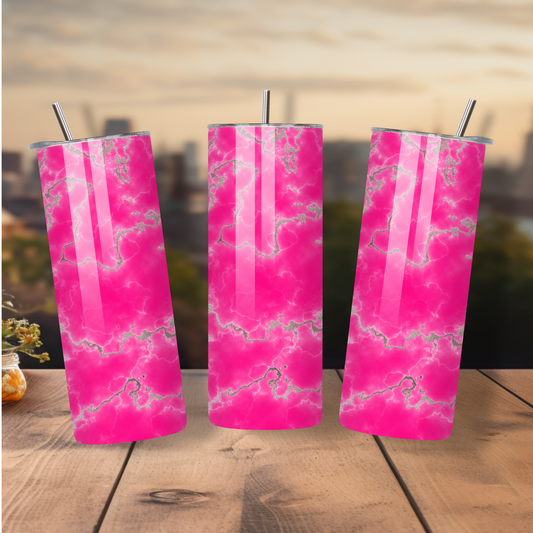 LIGHT PINK MARBLE TUMBLER