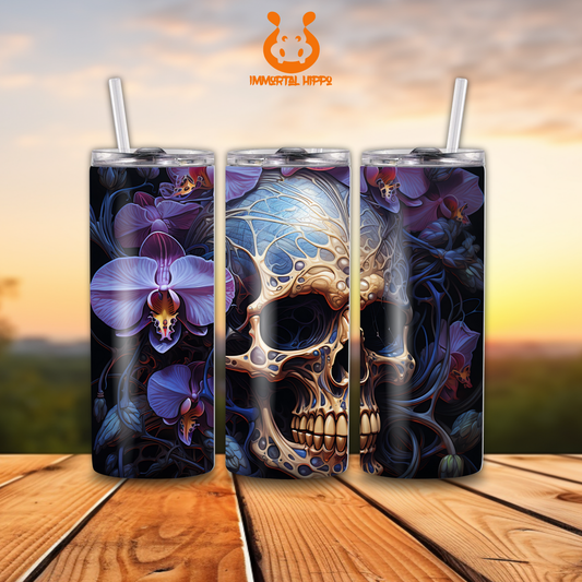 PURPLE SKULL TUMBLER