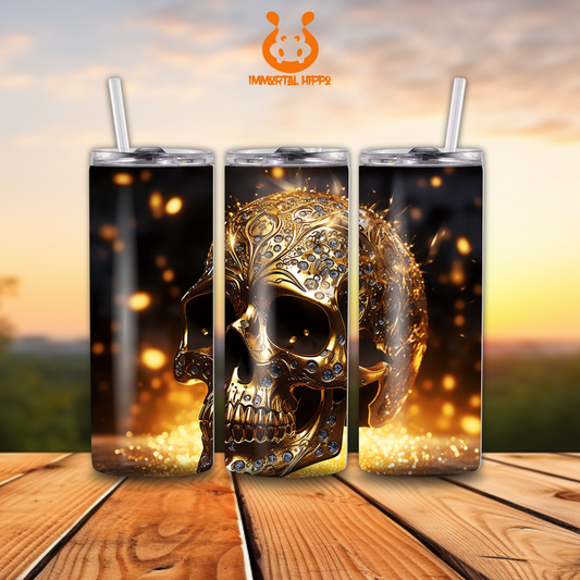 SPARKING SKULL TUMBLER