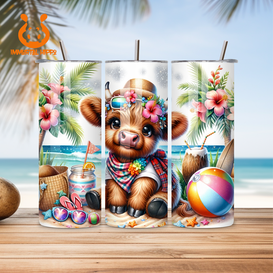 SUMMER VIBES HIGHLAND COW