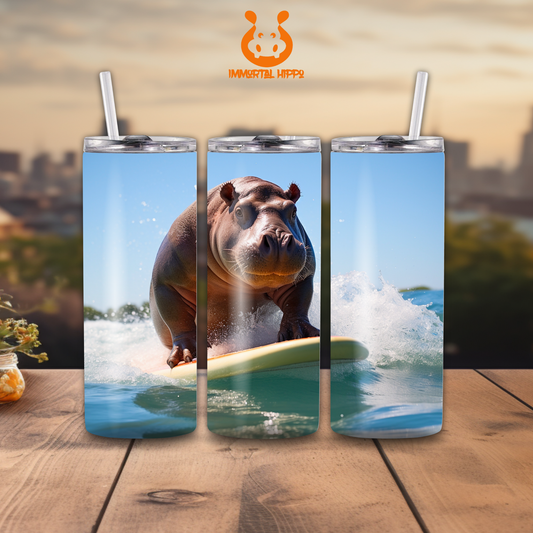 SURFING HIPPO TUMBLER