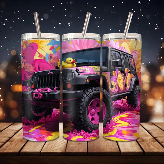 Paint Splatter Duck Tumbler 20oz